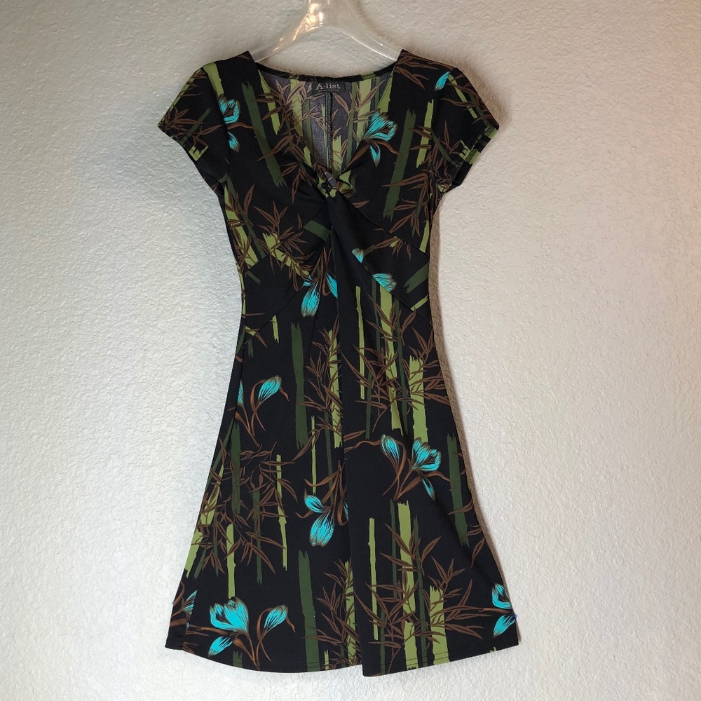 A-list by Wrapper bamboo print dress